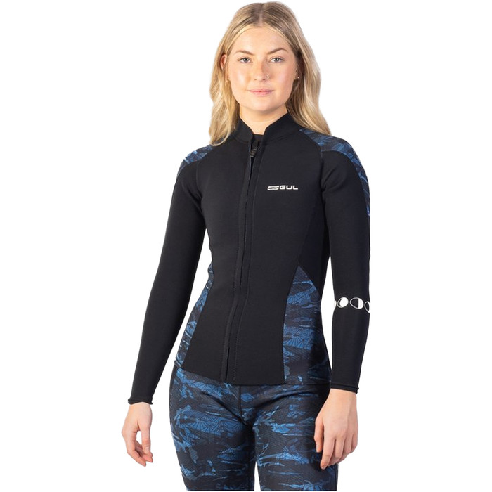 2024 Gul Womens Luna7 Front Zip SUP Wetsuit Jacket LA6301 C1 Nu